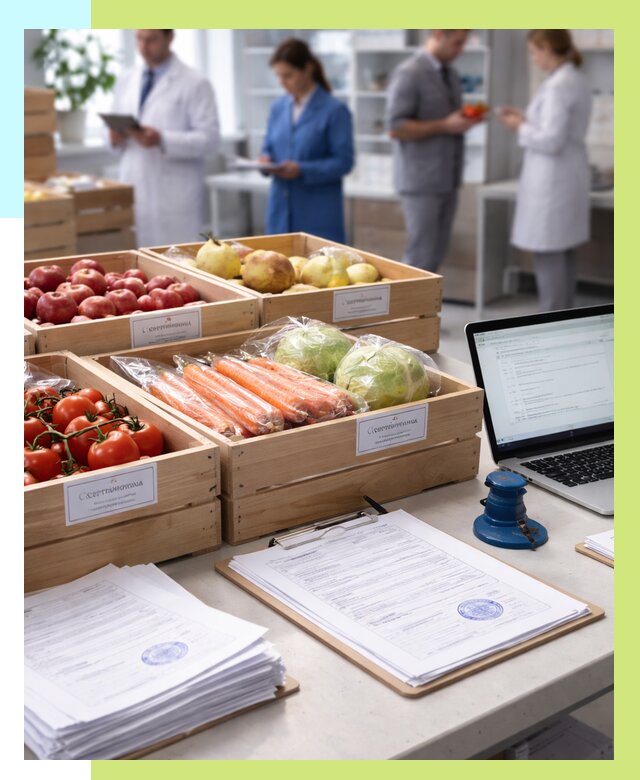 Сертификация овощей и фруктов в Югорске от 8679 р. | Алешин-Югр