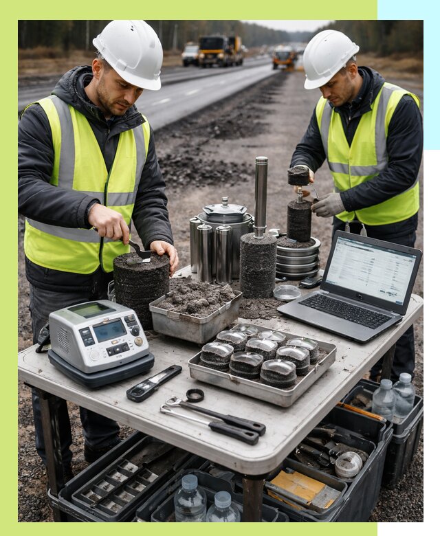 Сертификация асфальта: испытания и подтверждение в Югорске