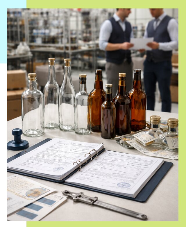 Сертификация стеклянных бутылок в Югорске от 25528 р. | Алешин-Югр