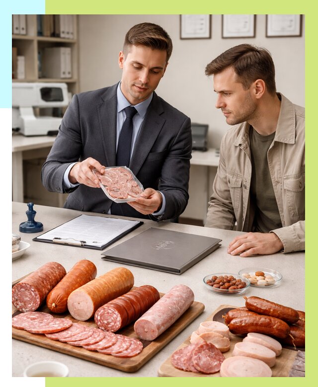 Сертификация колбасных изделий в Югорске от 7658 р. | Алешин-Югр