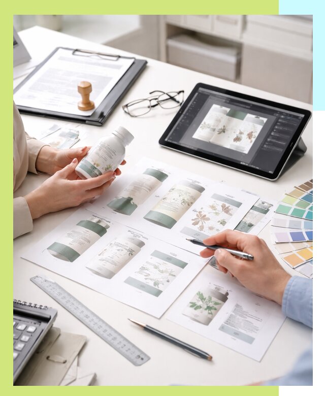 Профессиональная разработка дизайна и текста этикетки продукции в Югорске