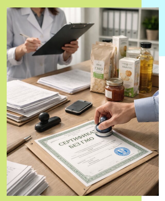 Получение сертификата Без ГМО для продукции в Югорске